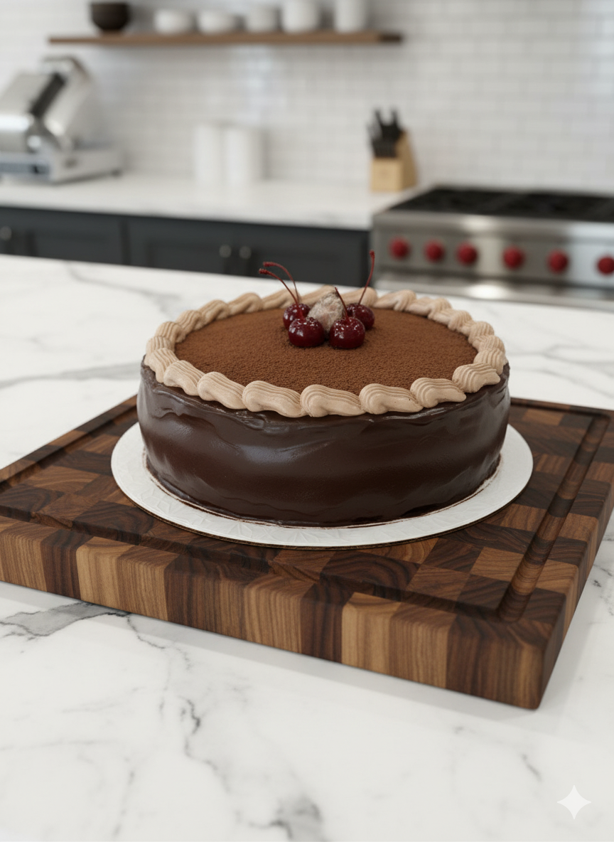 Bolo de Chocolate com Cereja